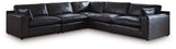 Emilia 5-Piece Sectional (Color: Black)