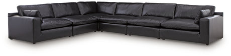 Emilia 6-Piece Sectional (Color: Black)