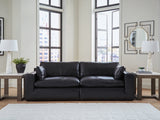 Emilia 2-Piece Sectional Loveseat (Color: Black)