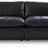 Emilia 2-Piece Sectional Loveseat (Color: Black)