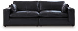 Emilia 2-Piece Sectional Loveseat (Color: Black)