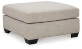 Mahoney Oversized Accent Ottoman (Color: Pebble)