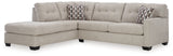 Mahoney 3-Piece Sectional with Ottoman (Left-Arm Facing Corner Chaise, Right-Arm Facing Sofa, Oversized Accent Ottoman)