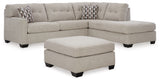 Mahoney 3-Piece Sectional with Ottoman (Right-Arm Facing Corner Chaise, Left-Arm Facing Sofa, Oversized Accent Ottoman)