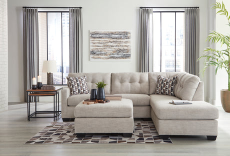Mahoney 3-Piece Sectional with Ottoman (Right-Arm Facing Corner Chaise, Left-Arm Facing Sofa, Oversized Accent Ottoman)