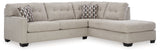 Mahoney 2-Piece Sectional with Chaise (Color: Pebble, Sectional Orientation: Right Arm Facing)