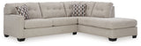 Mahoney 3-Piece Sectional with Ottoman (Right-Arm Facing Corner Chaise, Left-Arm Facing Sofa, Oversized Accent Ottoman)