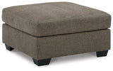 Mahoney Oversized Accent Ottoman (Color: Chocolate)