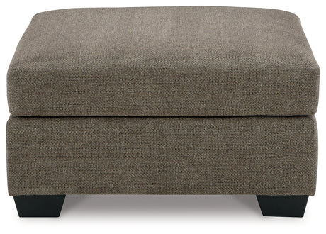 Mahoney Oversized Accent Ottoman (Color: Chocolate)