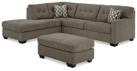 Mahoney 3-Piece Sectional with Ottoman (Left-Arm Facing Corner Chaise, Right-Arm Facing Sofa, Oversized Accent Ottoman)