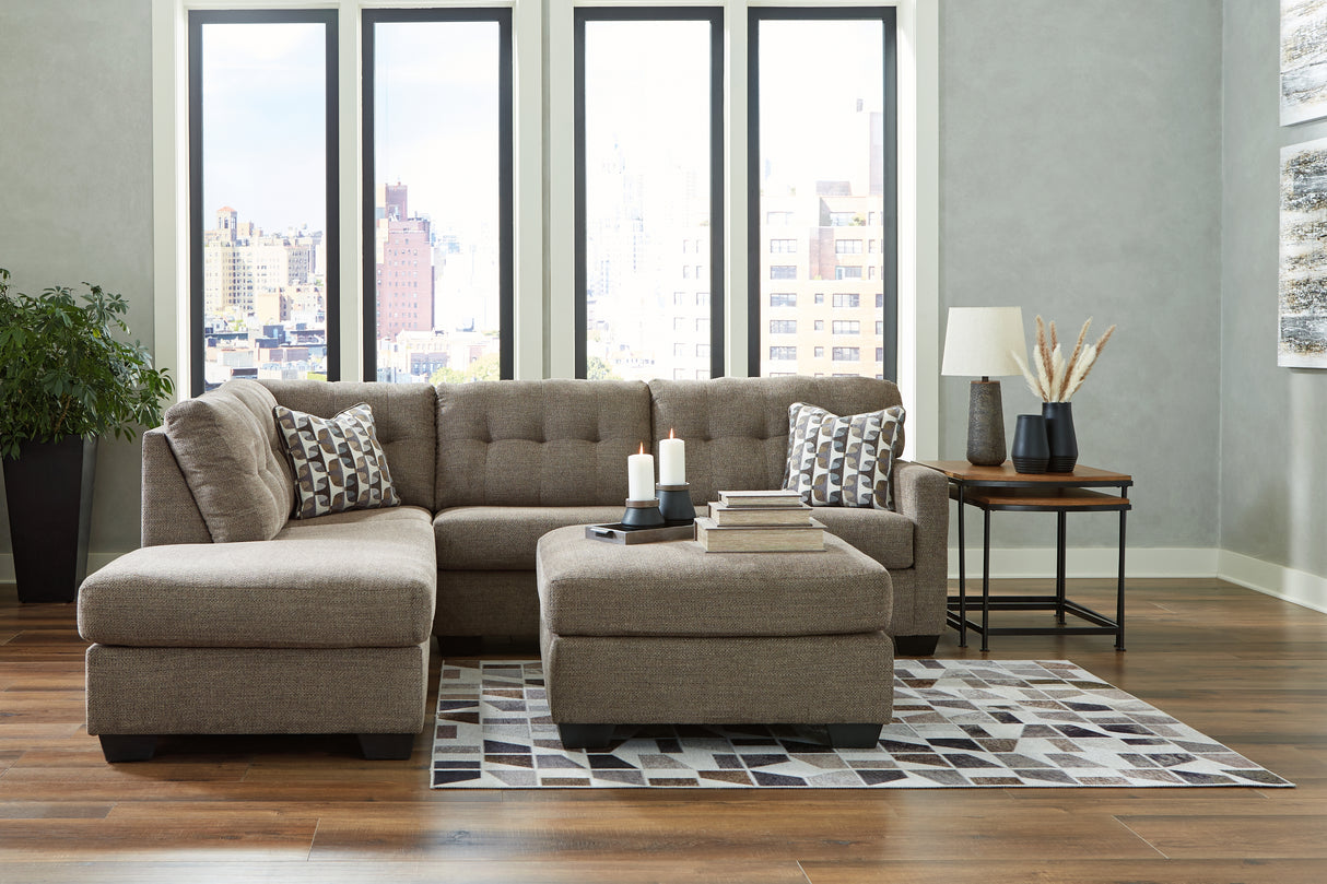 Mahoney 3-Piece Sectional with Ottoman (Left-Arm Facing Corner Chaise, Right-Arm Facing Sofa, Oversized Accent Ottoman)