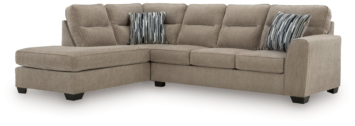 Olten 2-Piece Sectional with Chaise (Color: Mocha, Sectional Orientation: Left Arm Facing)