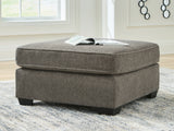 Olten Oversized Accent Ottoman (Color: Graphite)