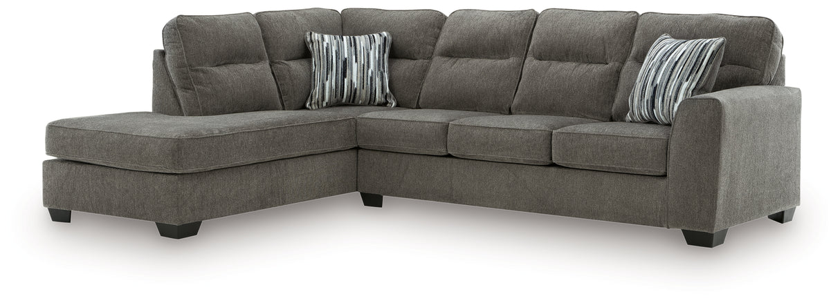 Olten 2-Piece Sectional with Chaise (Color: Graphite, Sectional Orientation: Left Arm Facing)