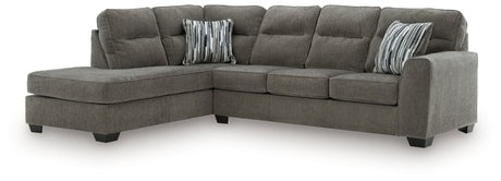 Olten 2-Piece Sectional with Chaise (Color: Graphite, Sectional Orientation: Left Arm Facing)