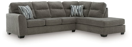 Olten 2-Piece Sectional with Chaise (Color: Graphite, Sectional Orientation: Right Arm Facing)