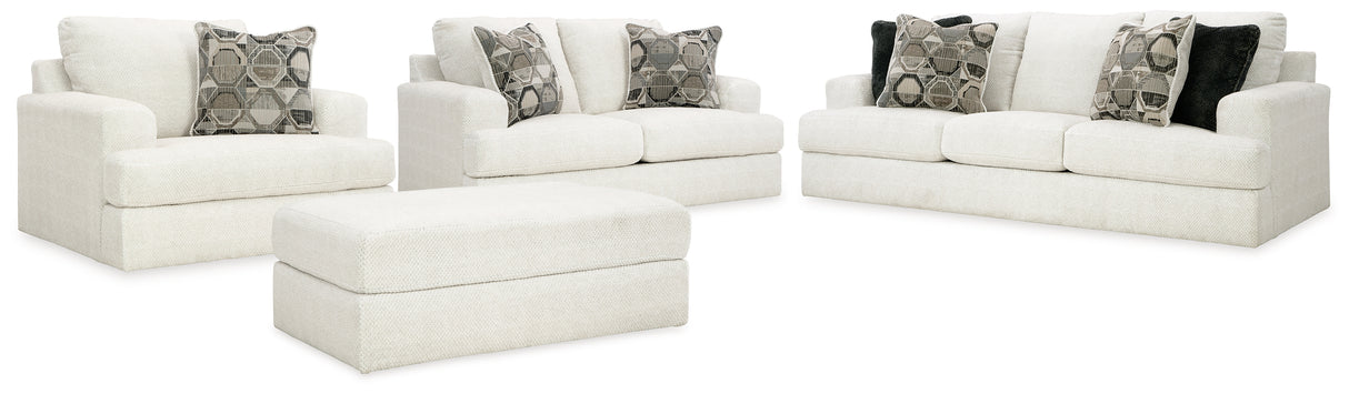 Karinne 4-Piece Sofa, Loveseat, Chair and Ottoman (Sofa, Loveseat, Oversized Chair, Oversized Accent Ottoman)