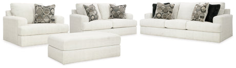 Karinne 4-Piece Sofa, Loveseat, Chair and Ottoman (Sofa, Loveseat, Oversized Chair, Oversized Accent Ottoman)