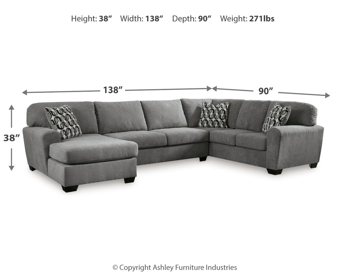 Birkdale Court 3-Piece Sectional with Chaise (Sectional Orientation: Left Arm Facing)