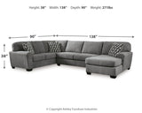 Birkdale Court 3-Piece Sectional with Chaise (Sectional Orientation: Right Arm Facing)