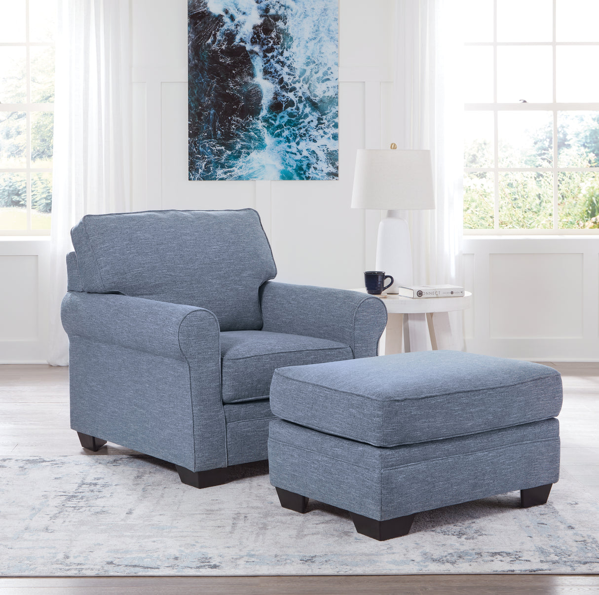 Carissa Manor 2-Piece Chair and Ottoman (Chair, Ottoman)