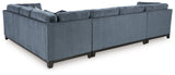 Maxon Place 3-Piece Sectional with Chaise (Color: Navy, Sectional Orientation: Left Arm Facing)