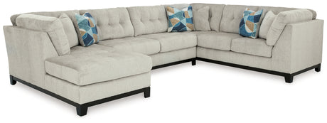 Maxon Place 3-Piece Sectional with Chaise (Color: Stone, Sectional Orientation: Left Arm Facing)