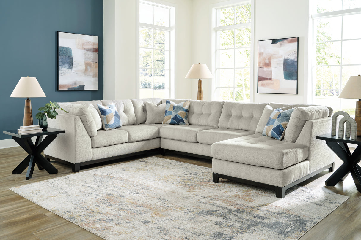 Maxon Place 3-Piece Sectional with Chaise (Color: Stone, Sectional Orientation: Right Arm Facing)