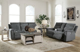 Barnsana 2-Piece Sofa and Loveseat (Power Reclining Sofa, Power Reclining Loveseat with Console)