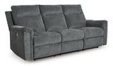 Barnsana Power Reclining Sofa (Color: Gravel)
