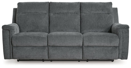 Barnsana Power Reclining Sofa (Color: Gravel)