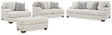 Brebryan 4-Piece Sofa, Loveseat, Chair and Ottoman (Sofa, Loveseat, Oversized Chair, Ottoman)