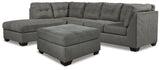 Pitkin 3-Piece Sectional with Ottoman (Left-Arm Facing Corner Chaise, Right-Arm Facing Sofa, Oversized Accent Ottoman)