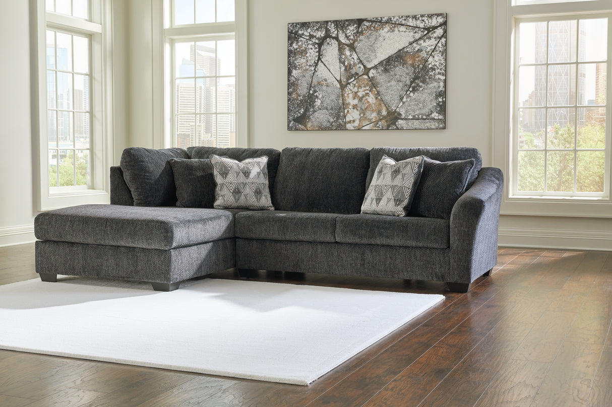 Biddeford 3-Piece Sectional with Ottoman (Left-Arm Facing Corner Chaise, Right-Arm Facing Sofa, Oversized Accent Ottoman)