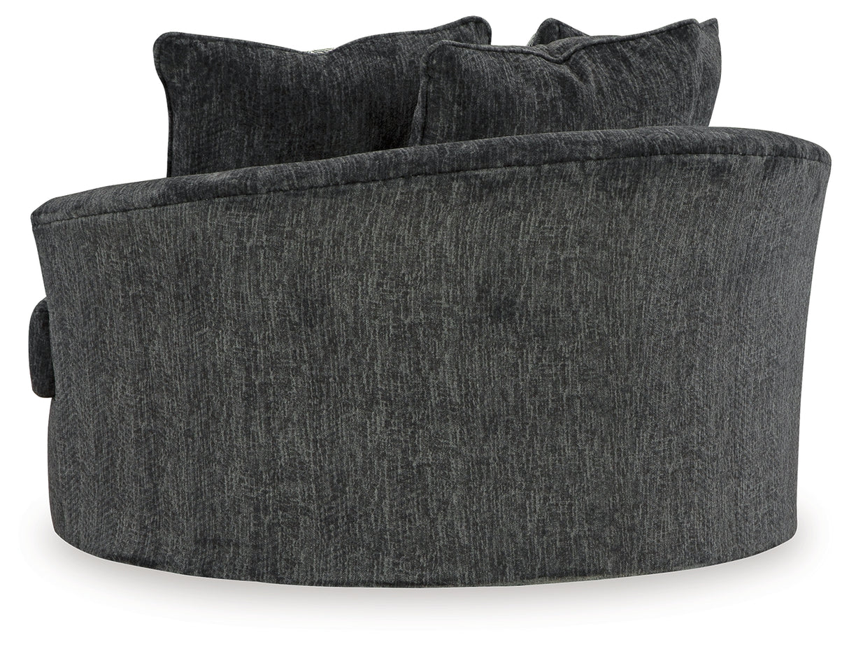 Biddeford 2-Piece Sectional and Oversized Swivel Accent Chair