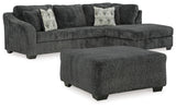 Biddeford 3-Piece Sectional with Ottoman (Right-Arm Facing Corner Chaise, Left-Arm Facing Sofa, Oversized Accent Ottoman)