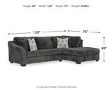 Biddeford 3-Piece Sectional with Ottoman (Right-Arm Facing Corner Chaise, Left-Arm Facing Sofa, Oversized Accent Ottoman)