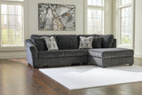 Biddeford 3-Piece Sectional with Ottoman (Right-Arm Facing Corner Chaise, Left-Arm Facing Sofa, Oversized Accent Ottoman)