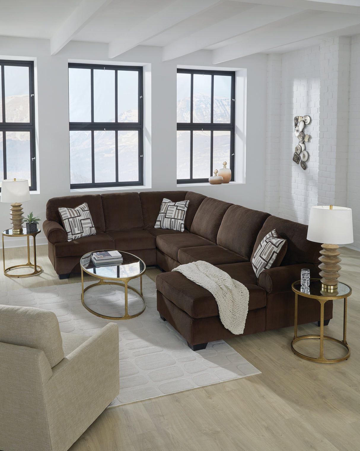 Kimlee 3-Piece Sectional with Chaise (Sectional Orientation: Right Arm Facing)