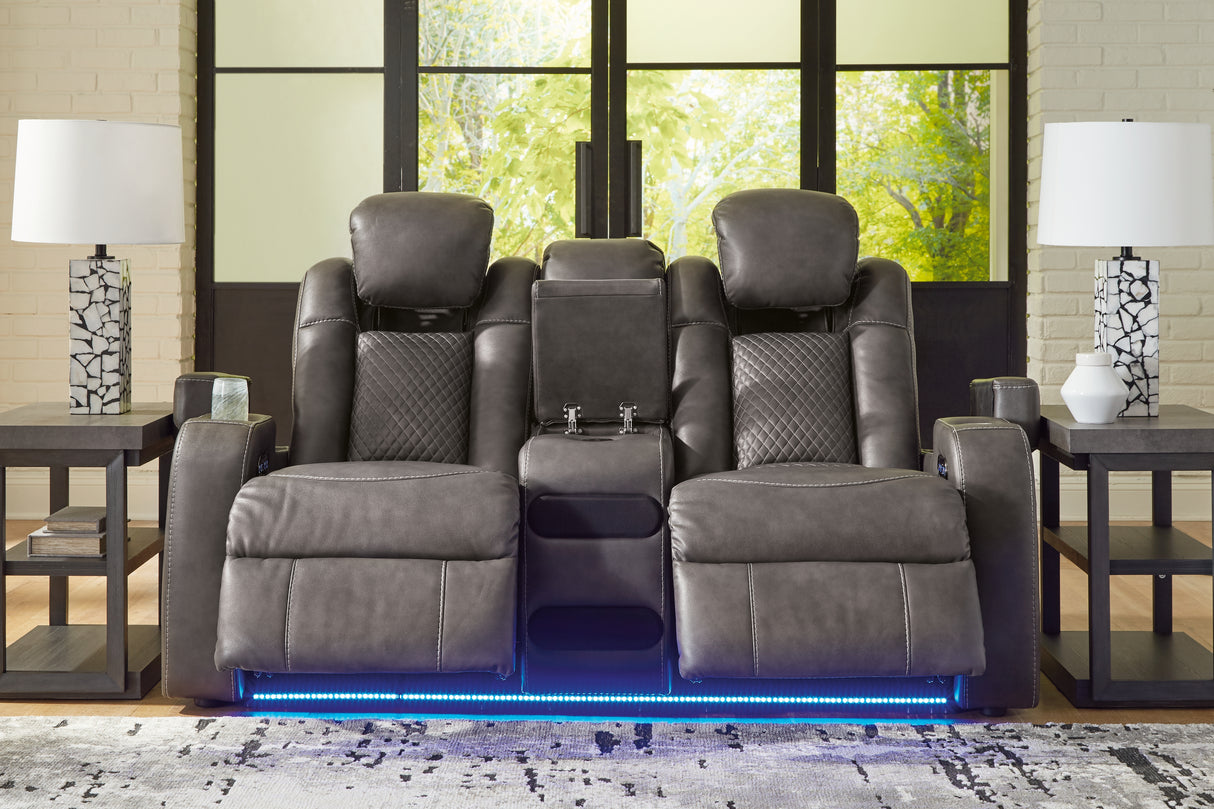 Fyne-Dyme 3-Piece Sofa, Loveseat and Recliner (Power Reclining Sofa, Power Reclining Loveseat with Console, Power Recliner)