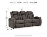 Fyne-Dyme 3-Piece Sofa, Loveseat and Recliner (Power Reclining Sofa, Power Reclining Loveseat with Console, Power Recliner)