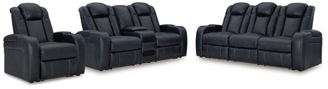 Fyne-Dyme 3-Piece Sofa, Loveseat and Recliner (Power Reclining Sofa, Power Reclining Loveseat with Console, Power Recliner)
