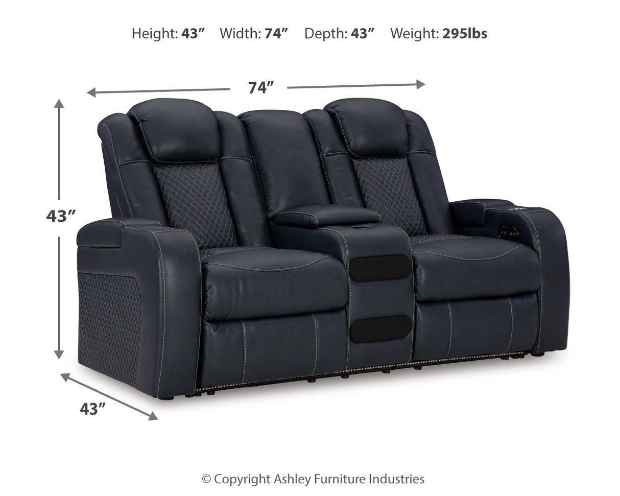 Fyne-Dyme 3-Piece Sofa, Loveseat and Recliner (Power Reclining Sofa, Power Reclining Loveseat with Console, Power Recliner)