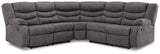 Partymate 2-Piece Reclining Sectional (Color: Slate)