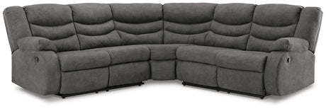 Partymate 2-Piece Reclining Sectional (Color: Slate)