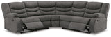 Partymate 2-Piece Reclining Sectional (Color: Slate)
