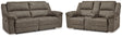 Laresview 2-Piece Sofa and Loveseat (Reclining Sofa, Reclining Loveseat with Console)