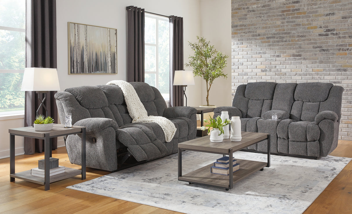 Foreside 2-Piece Sofa and Loveseat (Reclining Sofa, Reclining Loveseat with Console)