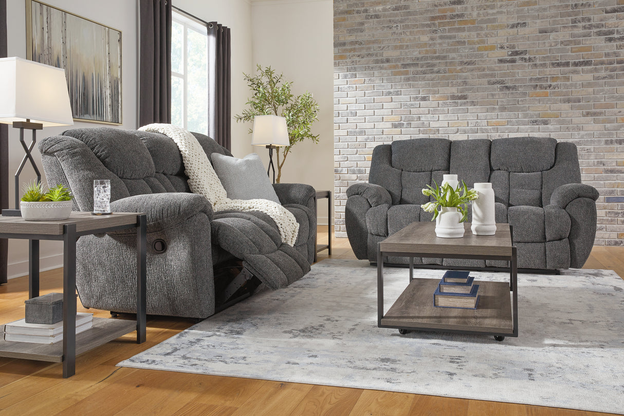 Foreside 2-Piece Sofa and Loveseat (Reclining Sofa, Reclining Loveseat with Console)
