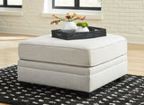 Huntsworth Oversized Accent Ottoman (Color: Dove Gray)